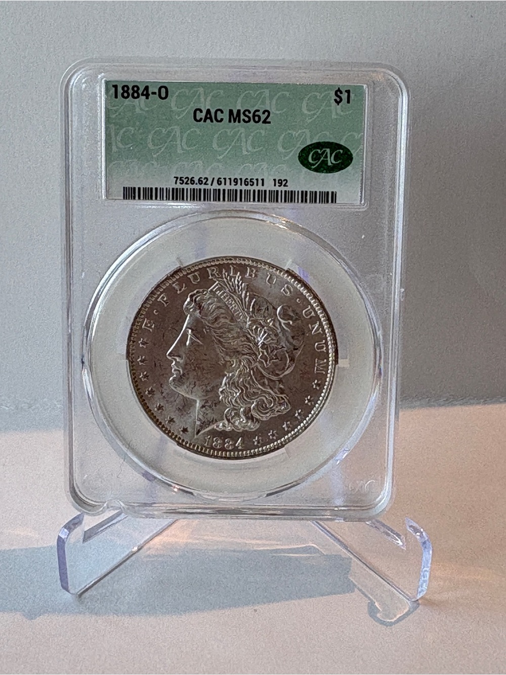 1884-O Morgan Silver Dollar / CAC MS 62